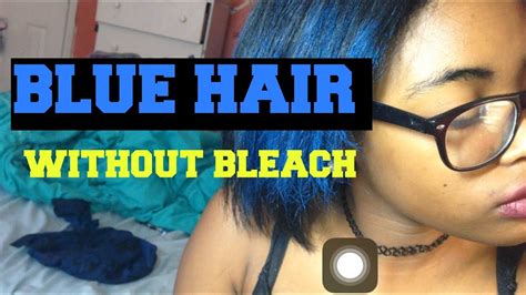 Dying My Hair Blue Without Bleach Youtube
