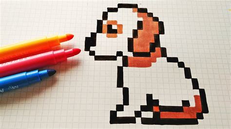 Explorez pixel art facile, jeux et plus encore ! Handmade Pixel Art - How To Draw a Dog #pixelart - clipzui.com