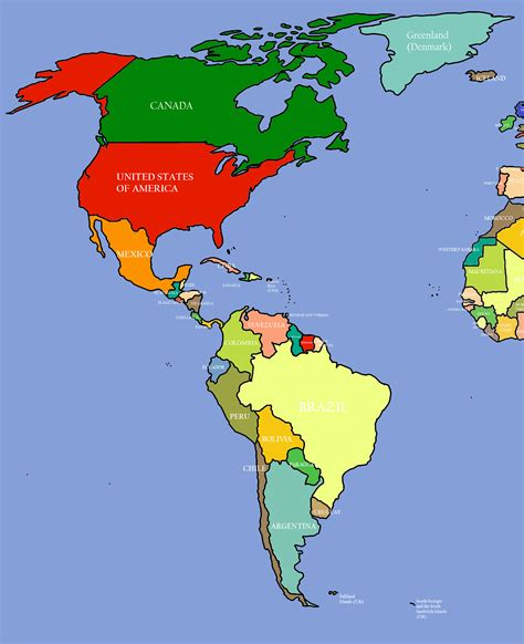Map Of The Americas