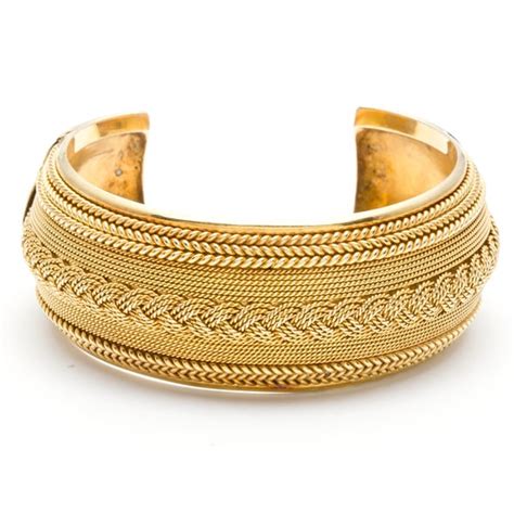 22k Yellow Gold Antique Bangle Bracelet Free Shipping Today