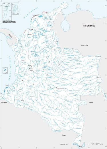 Mapa Hidrográfico De Colombia Mapas Colombia Y Ecuador