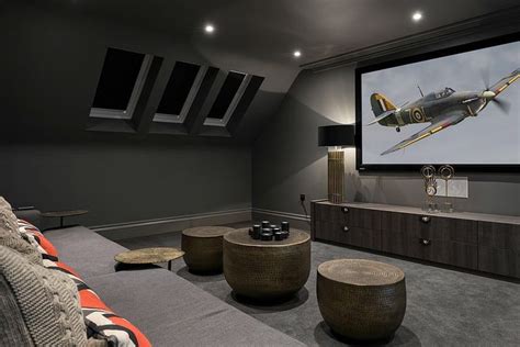 Cinema Room Loft Conversion With Veluxs Home Theater Room Design