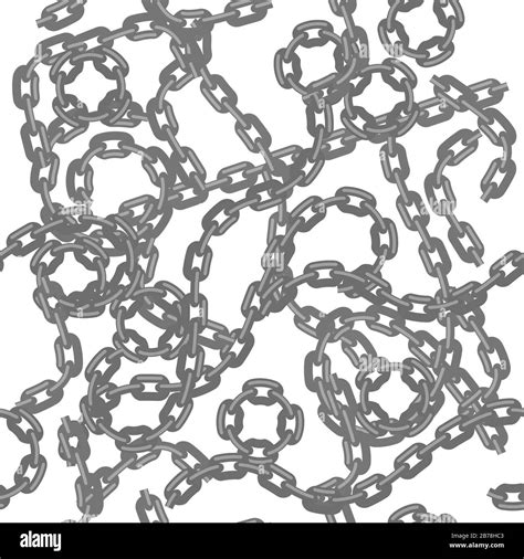Set Of Different Metal Chains Isolated On White Background Metallic