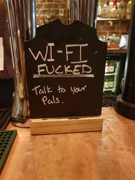 Glasgow Pub Would Like You To Talk To Your Friends Funny Store Signs