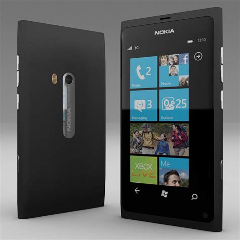 Max Nokia Lumia 800 Black 3d Model Nokia Feature Phone Phone