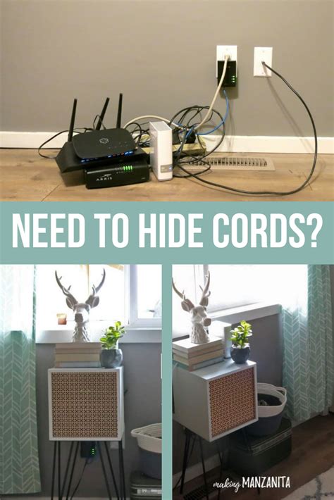 How To Hide Modem And Router Cords Making Manzanita Hide Cords