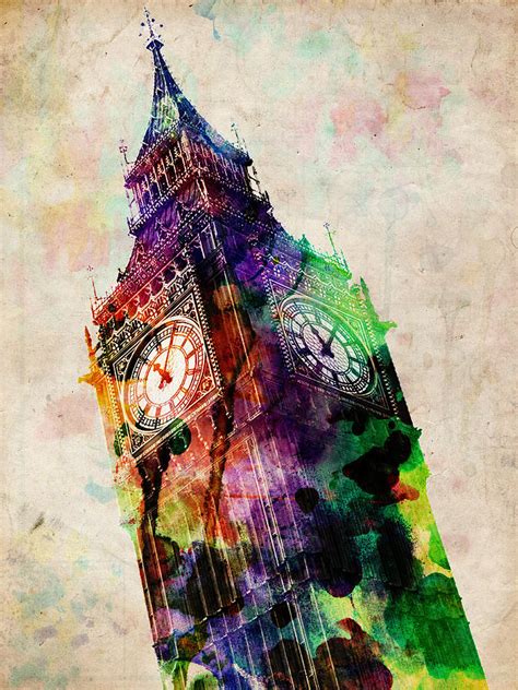London Big Ben Urban Art Digital Art By Michael Tompsett Pixels