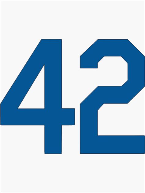 Baseball Number 42 Honoring Baseball Barrier Breaker Jackie Robinson