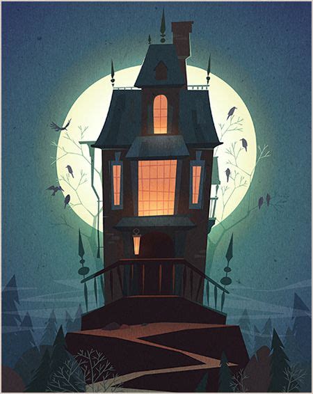 Diana Dementeva On Behance Halloween Illustration House Illustration