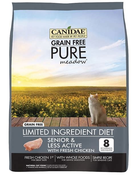 Canidae wet and dry food for cats has been made with all ages and behaviours in mind. Canidae Grain Free PURE Meadow Senior Cat Formula Fresh ...