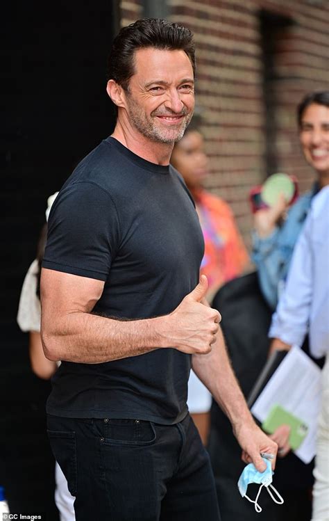 Hugh Jackman Shows Off His Bulging Biceps Ahead Of A Tv Appearance In