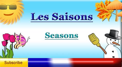 French Lesson 46 Learn French Seasons Les Saisons