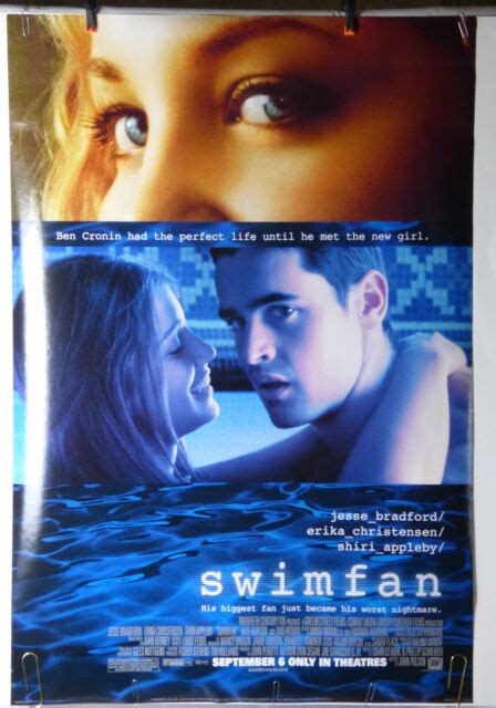 Swimfan Original Double Sided Movie Poster Jesse Bradford Erika