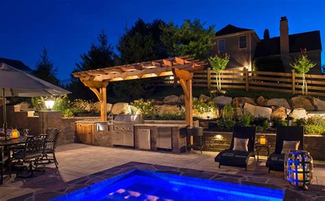 No outdoor kitchen is complete without appliances and cooking equipment. outdoor residential lighting - BURKHOLDER - Outdoor ...
