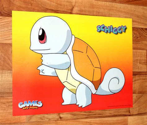 2000 Nintendo Creatures Game Freak Pokemon Squirtle Schiggy Poster