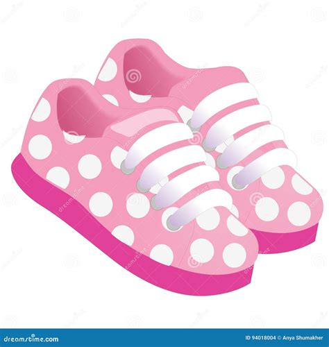 Pink Childrens Or Young Adult Shoes Pair Kids Sneaker Pink Girls