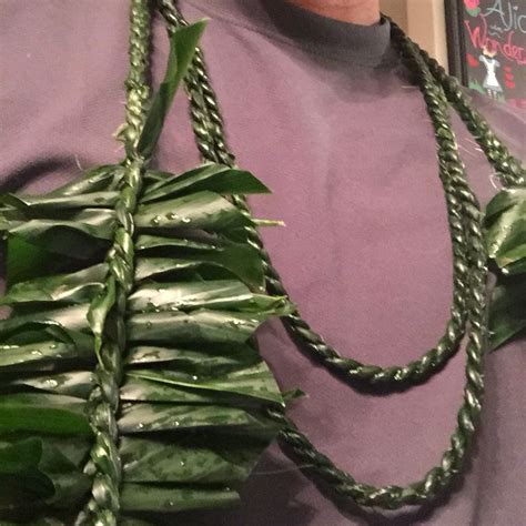 Ti Leaf Lei Tahitian Costumes Polynesian Dance Flower Lei Graduation