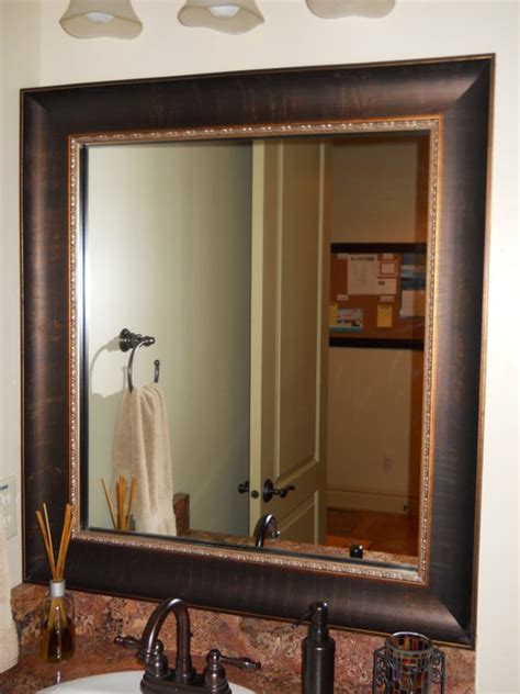 Mirrormate frames make it easy and affordable to outfit your existing bathroom mirror with a custom mirror frame kit. Mirror Frame Kit - Traditional - Bathroom - salt lake city ...