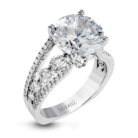 MR2689 ENGAGEMENT RING | Cathedral diamond engagement ring, Classic engagement rings, 18k white ...