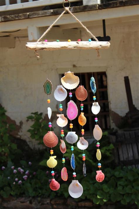 Sea Shell Wind Chimes Driftwood Wind Chimes One Of A Kind Wind Chime