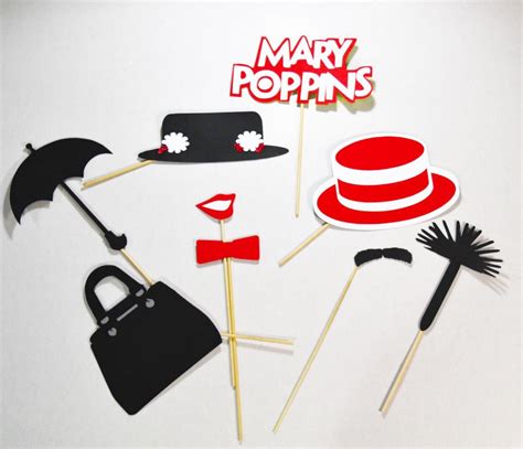 Mary Poppins Inspired Themed Party Props 9pc Etsy Mary Poppins