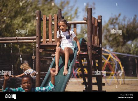 School Playground Swing Slide Hi Res Stock Photography And Images Alamy