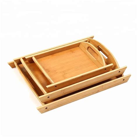 Wooden Bamboo Servings Tray Set Of Shop Today Get It Tomorrow