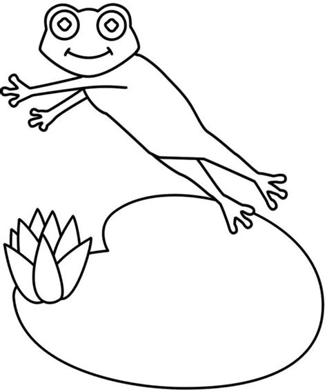 Coloring pages of lily pad. Frog Jump On Lily Pad Coloring Page : Color Luna in 2020 ...