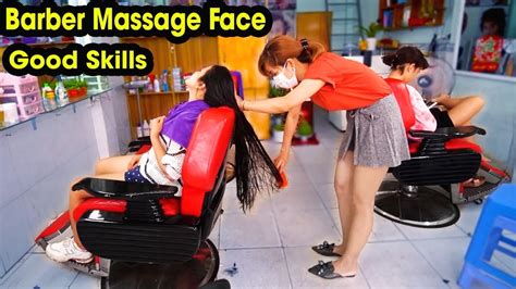 Vietnam Massage Barber Shop Asmr Massage Face And Wash Hair With Girl Very Relax In Street Youtube