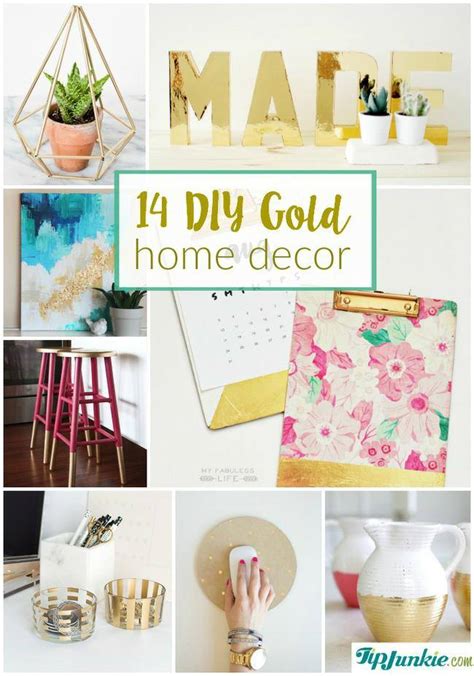 You don't have to break the bank when it comes to getting the golden look in your home. 14 DIY Gold Home Decor on the Cheap! - Tip Junkie