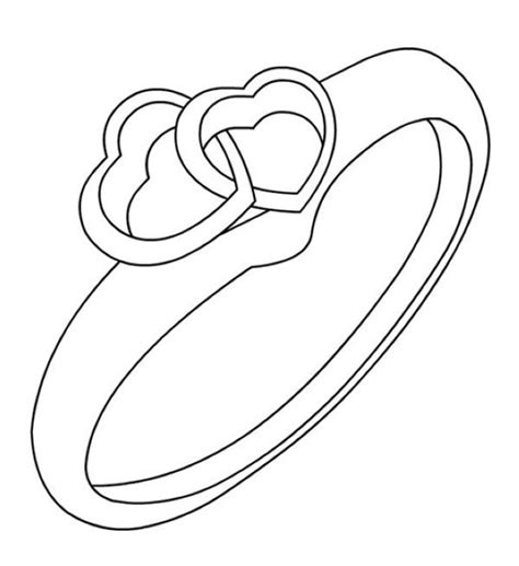 Wedding Rings Coloring Pages Printable - Free Coloring Sheets | Heart
