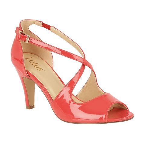 Buy The Lotus Ladies Rosalie Court Shoe In Coral Online