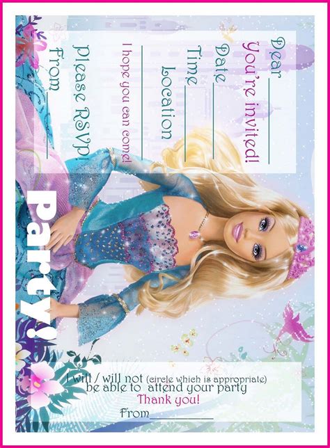 +25 barbie birthday invitations free to edit, customize, print, send via whatsapp, facebook or email with excellent image quality.put up by means of do silva. Pin by Shannon Craig Daniel on Party Ideas | Barbie ...