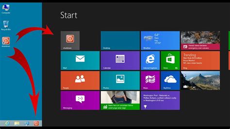 How To Create And Pin Shutdown Button On Taskbar And On Start Screen