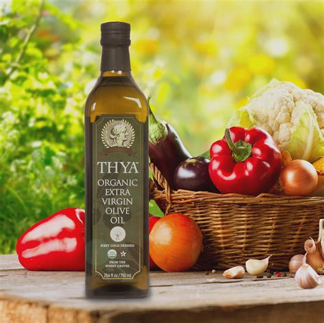 Usda Organic Extra Virgin Olive Oil By Thya First Cold Pressed Single