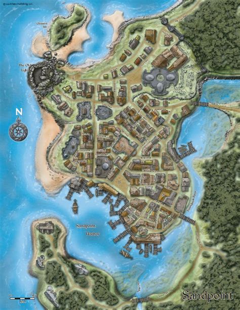 Rise Of The Runelords Sandpoint Fantasy City Map Fantasy World Map