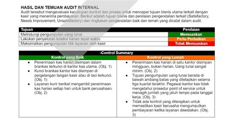Contoh Laporan Audit Internal Iso 9001 2015 Set Kantor Riset