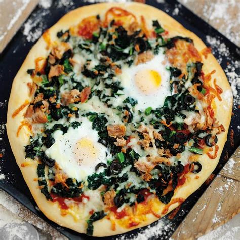 Cavolo Nero Pizza With Tuna And Eggs Recipes