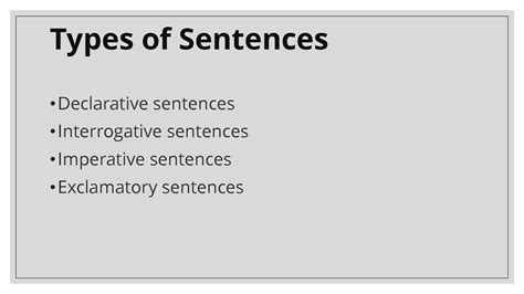 Solution English 111 Types Of Sentences Studypool