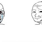 Wojak Mask Crying Vs Crying Meme Meme Generator Imgflip