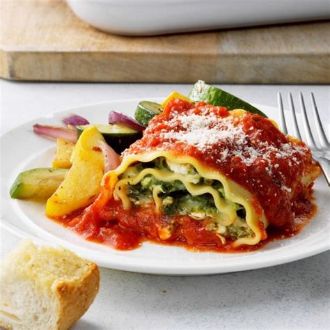 Spinach And Cheese Lasagna Rolls Recipe How To Make It Taste Of Home