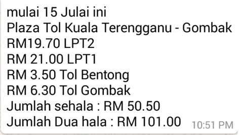 Anih berhad jangka aliran trafik ke pantai timur lonjak lebih 50% peratus sempena sambutan aidiladha. Kadar Bayaran Tol LPT2 Lebuhraya Pantai Timur 2 - MySemakan