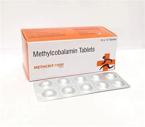 Methcrit 1500 Methylcobalamin 1500mcg Tablet 10 X 10 At Rs 600box In