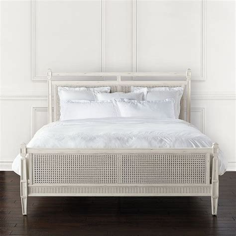Marion French Cane Bed White Wash Queen Frontgate Bedroom
