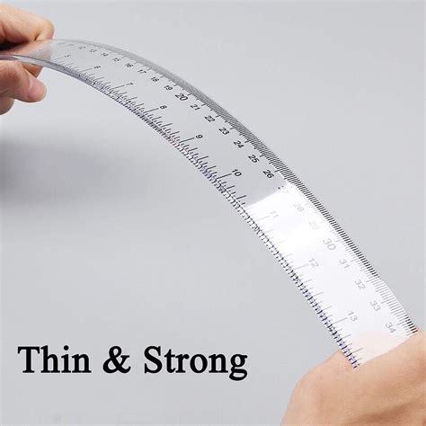Buy 2 Pack Plastic Ruler Straight Ruler Clear See Through Measuring