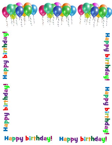 The Last Borders On This Roundup Is A Printable Birthday Stationery