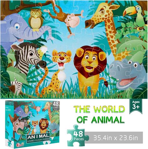 Buy Jumbo Floor Puzzle For Kids Animal Jigsaw Large Puzzles 48 Piece