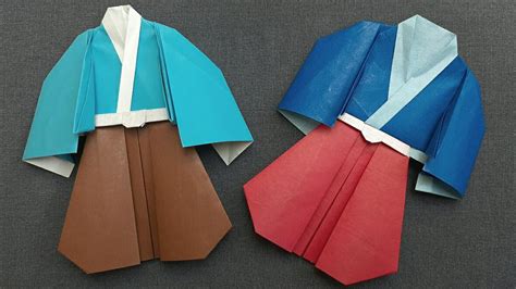 Kimono Origami Folded By Me Using 2 Pieces Of Paper Traditional Origami