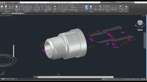 Autocad 3d Pipe Fitting How To Draw Pipe Fitting Youtube