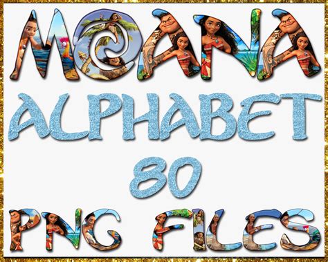 Moana Alphabet Instant Download Digital Letters And Etsy